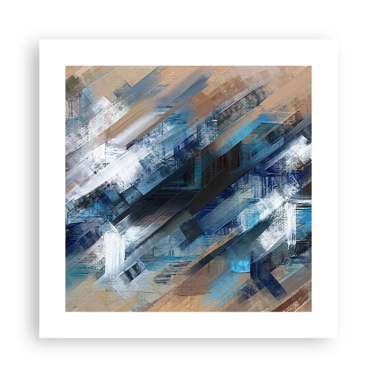 Poster - Pe o pantă albastră - 40x40 cm