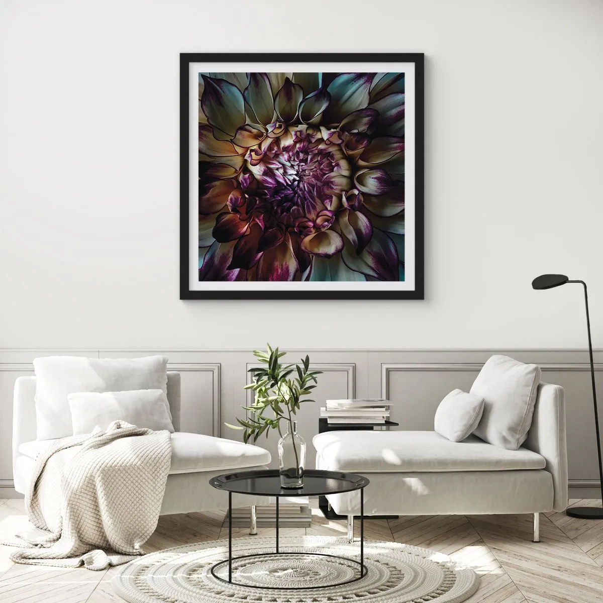 Poster în ramă neagră - Înflorirea tinereții - 30x30 cm