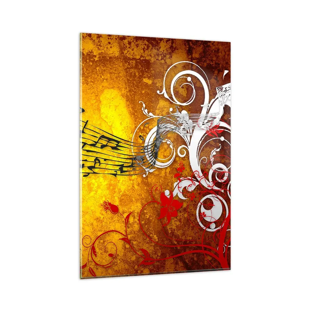 Tablou pe sticlă - Lasă muzica să curgă - 80x120 cm