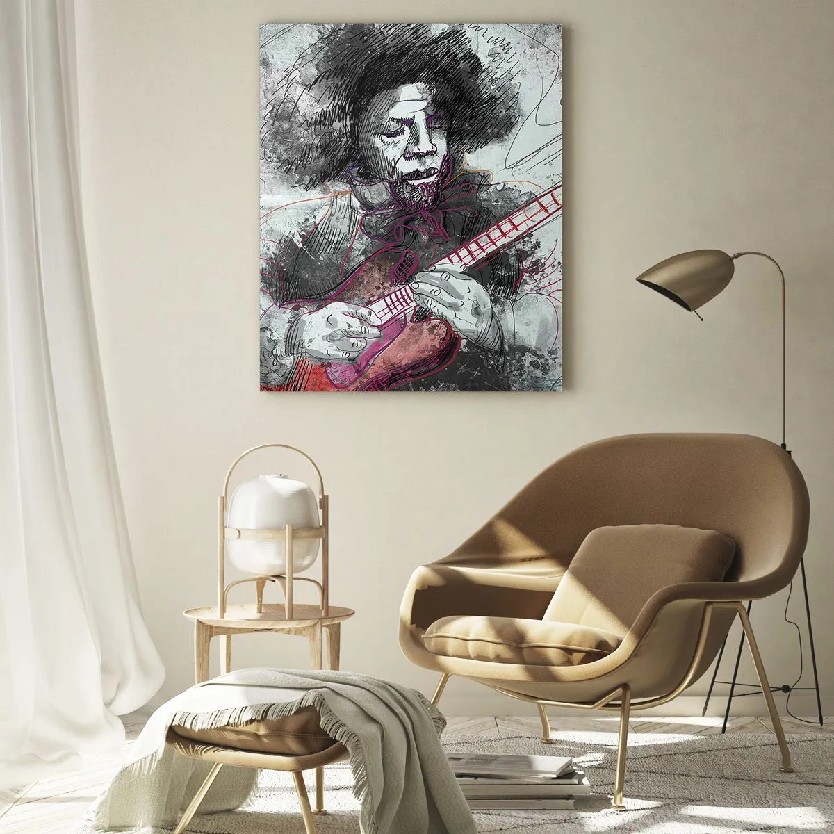 Tablou pe sticlă - Pe valurile muzicii - 50x70 cm