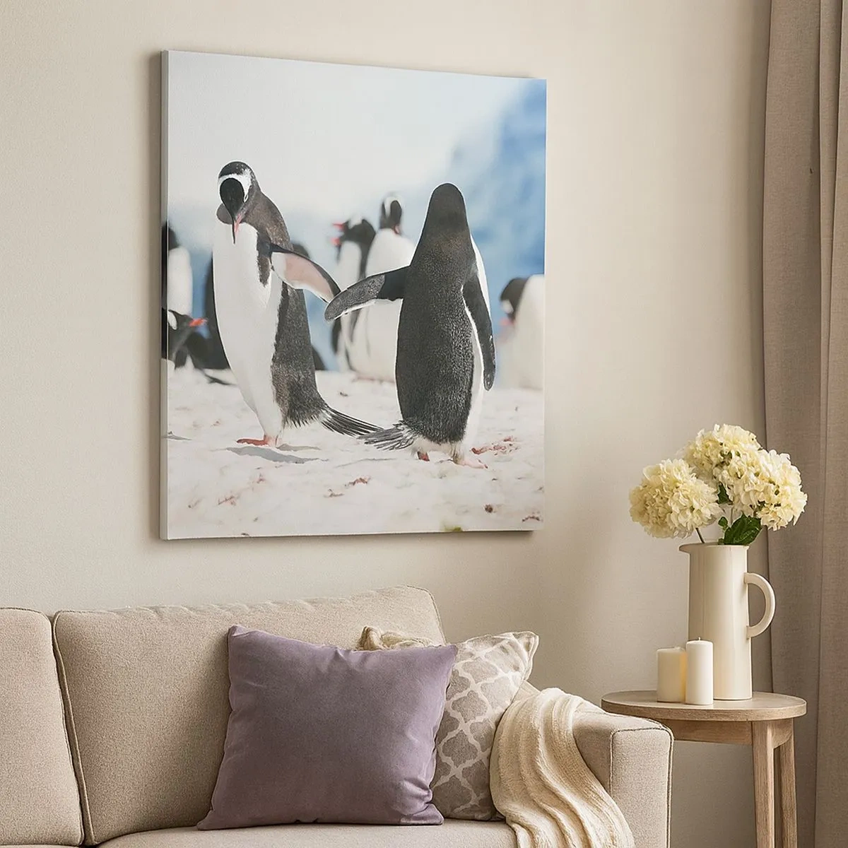 Tablou pe pânză - Dansul în zăpadă - 30x30 cm