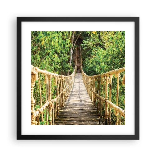 Poster în ramă neagră - Suspendat în verde - 40x40 cm