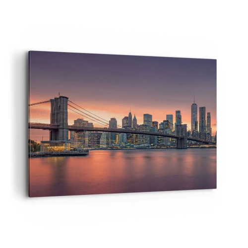 Tablou pe pânză - Scufundate în tăcerea liliachie - 100x70 cm