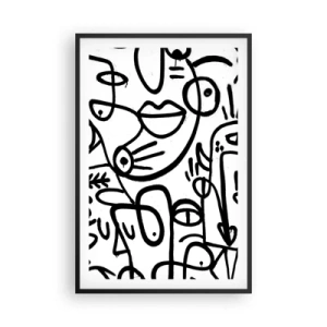 Poster în ramă neagră - Chipuri și miraje - 61x91 cm