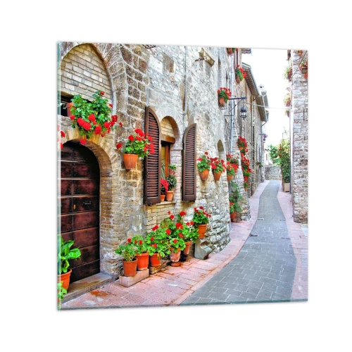 Tablou pe sticlă - Oraș italian de vis - 70x70 cm