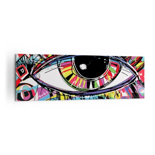 Tablou pe pânză - Un ochi colorat - un suflet colorat - 160x50 cm
