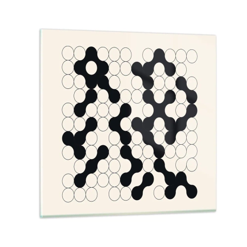 Tablou pe sticlă - Joc chinezesc - o variație - 30x30 cm