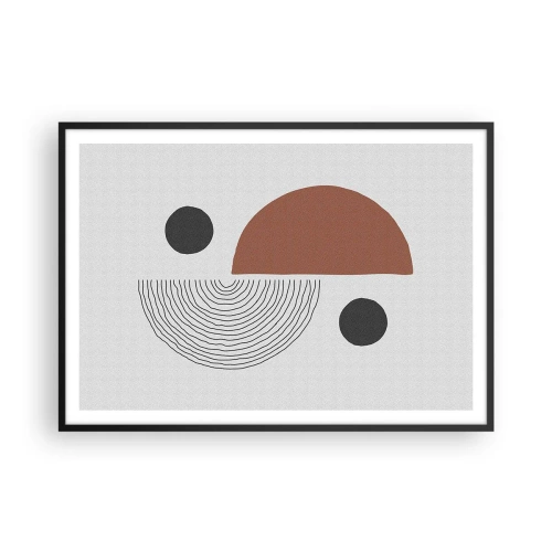 Poster în ramă neagră - Excelența roții - 100x70 cm