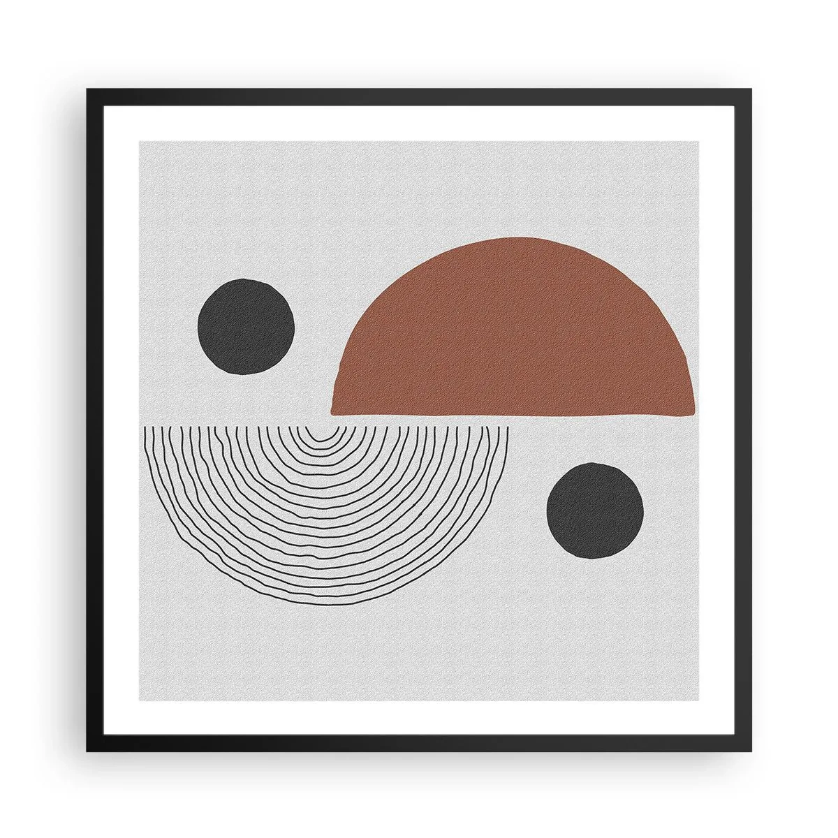 Poster în ramă neagră - Excelența roții - 60x60 cm