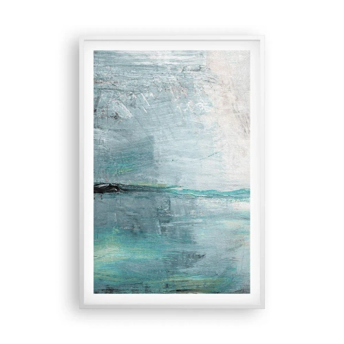 Poster în ramă albă - Orizontal în albastru - 61x91 cm