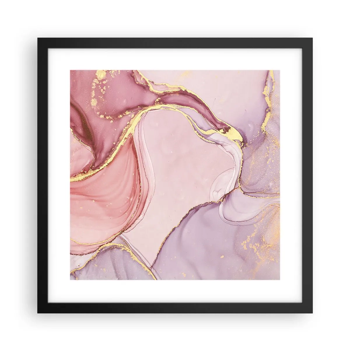 Poster în ramă neagră - O mângâiere de culoare - 40x40 cm