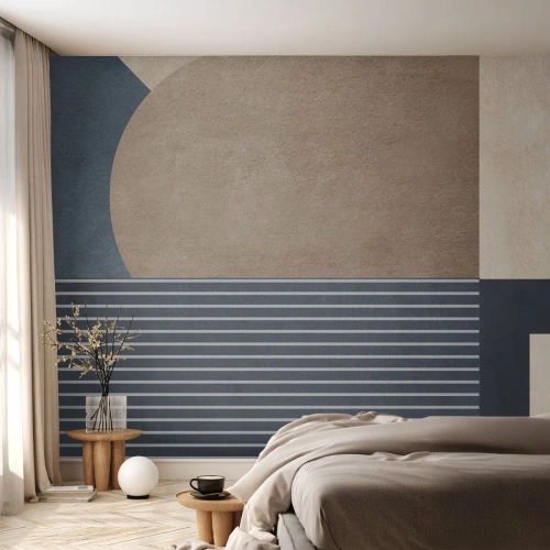 Tapet Standard Eco - Compoziție de simplitate și rotunjime - Minimalism, Abstracția, Bucată - 350x256 cm