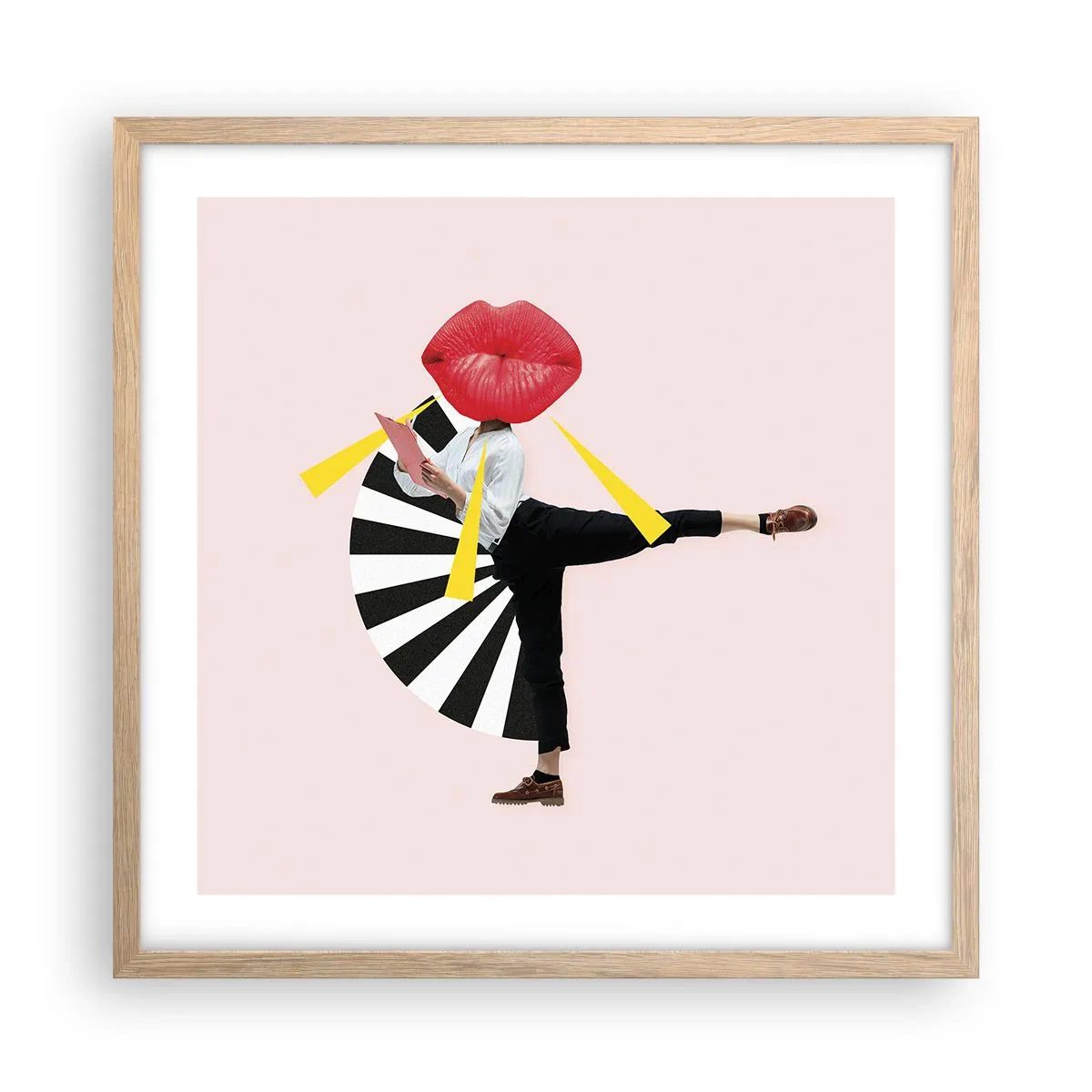 Poster în ramă de stejar deschis - Artă pop suprarealistă - 50x50 cm