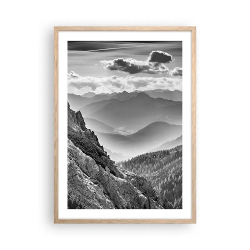 Poster în ramă de stejar deschis - Dincolo de orizont - 50x70 cm