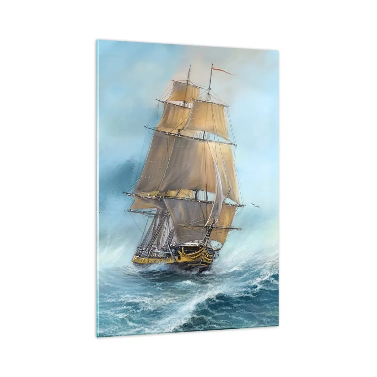 Tablou pe sticlă - Rulează pe valuri - 70x100 cm