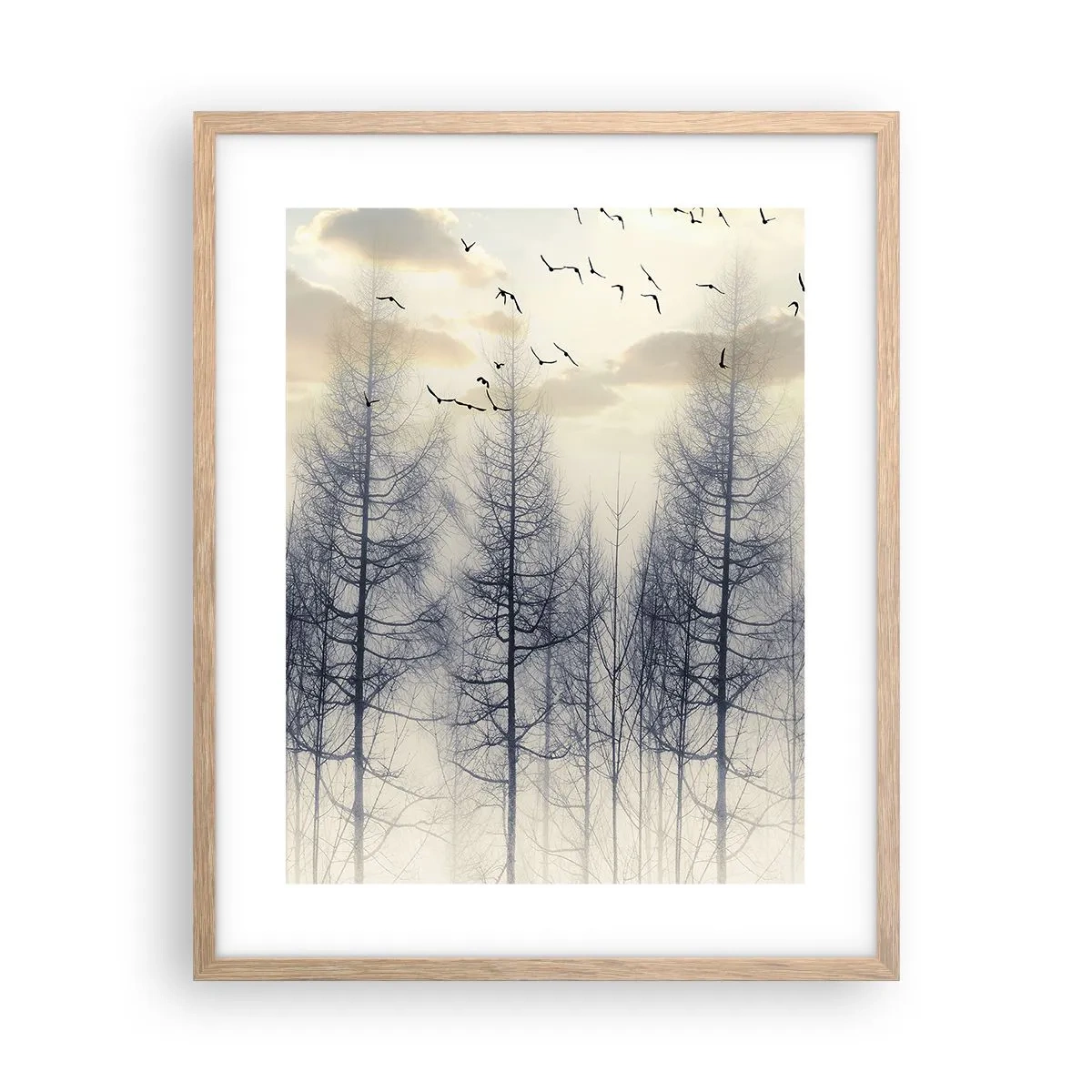 Poster în ramă de stejar deschis - Spiritele pădurii - 40x50 cm