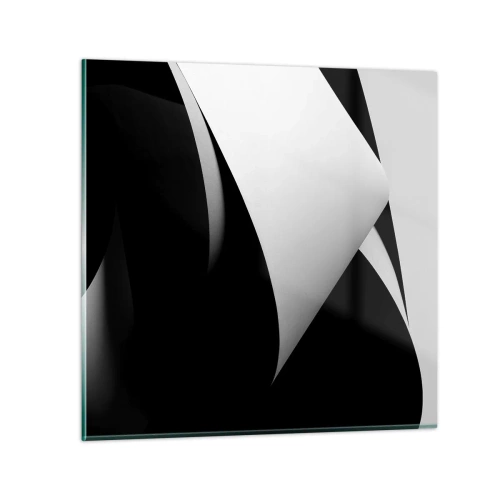 Tablou pe sticlă - Planuri de lumină din adâncurile umbrelor - 40x40 cm