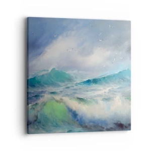 Tablou pe pânză - Vârtejul a gemut de triumf... - 40x40 cm