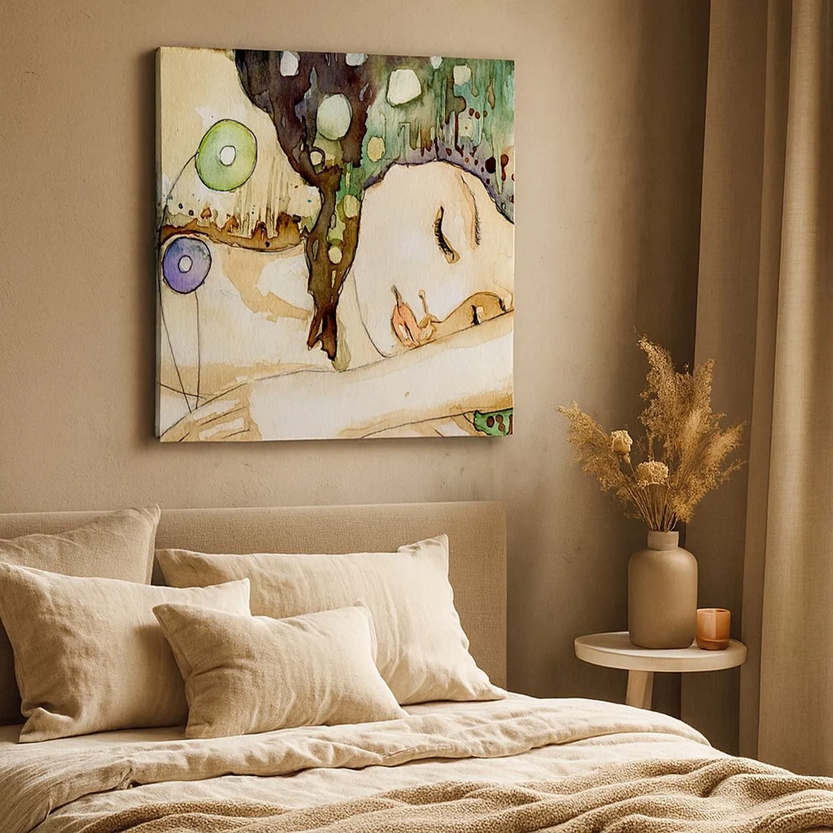 Tablou pe pânză - Visul violet smarald - 30x30 cm