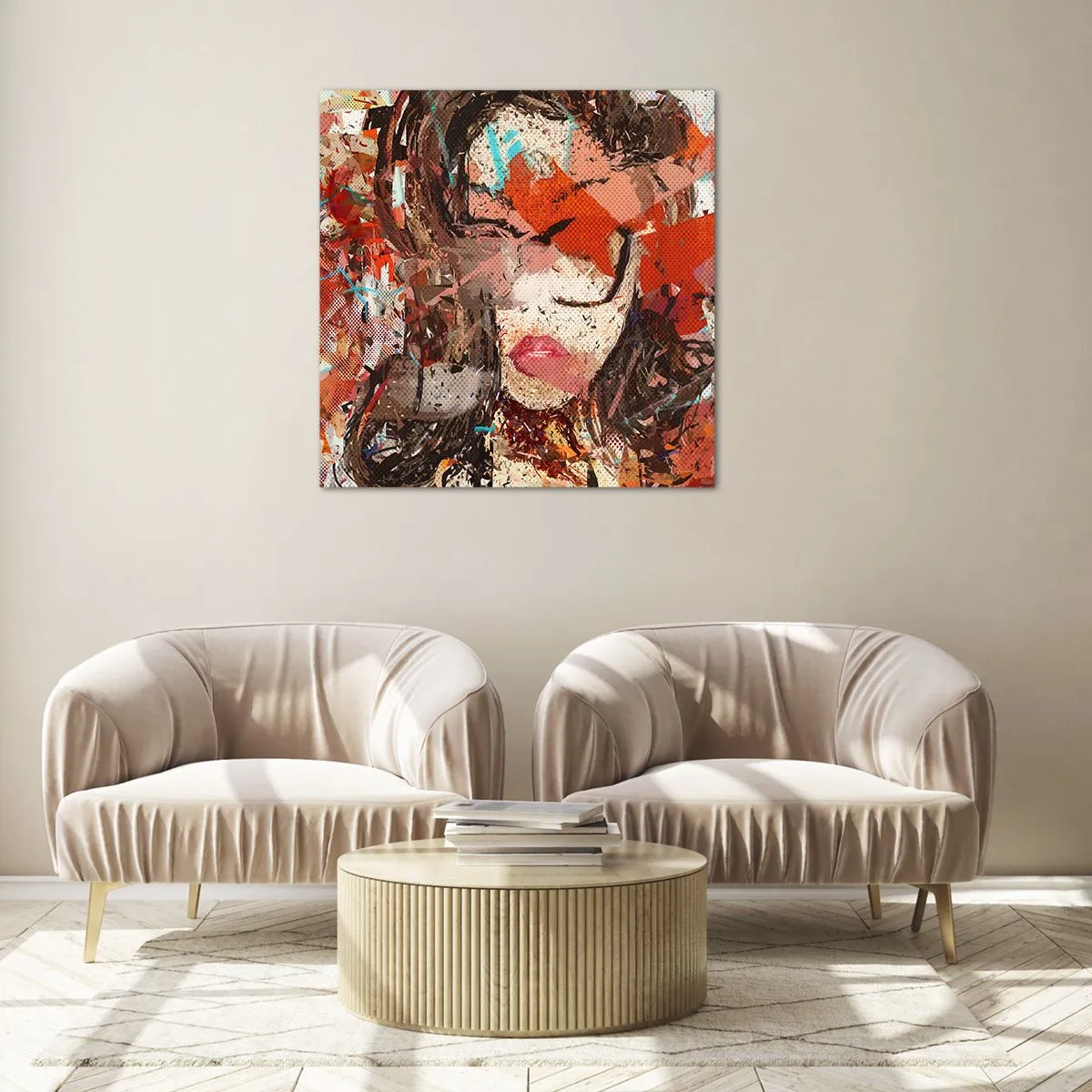 Tablou pe sticlă - Chiar nu știe nimeni cum ești tu - 30x30 cm