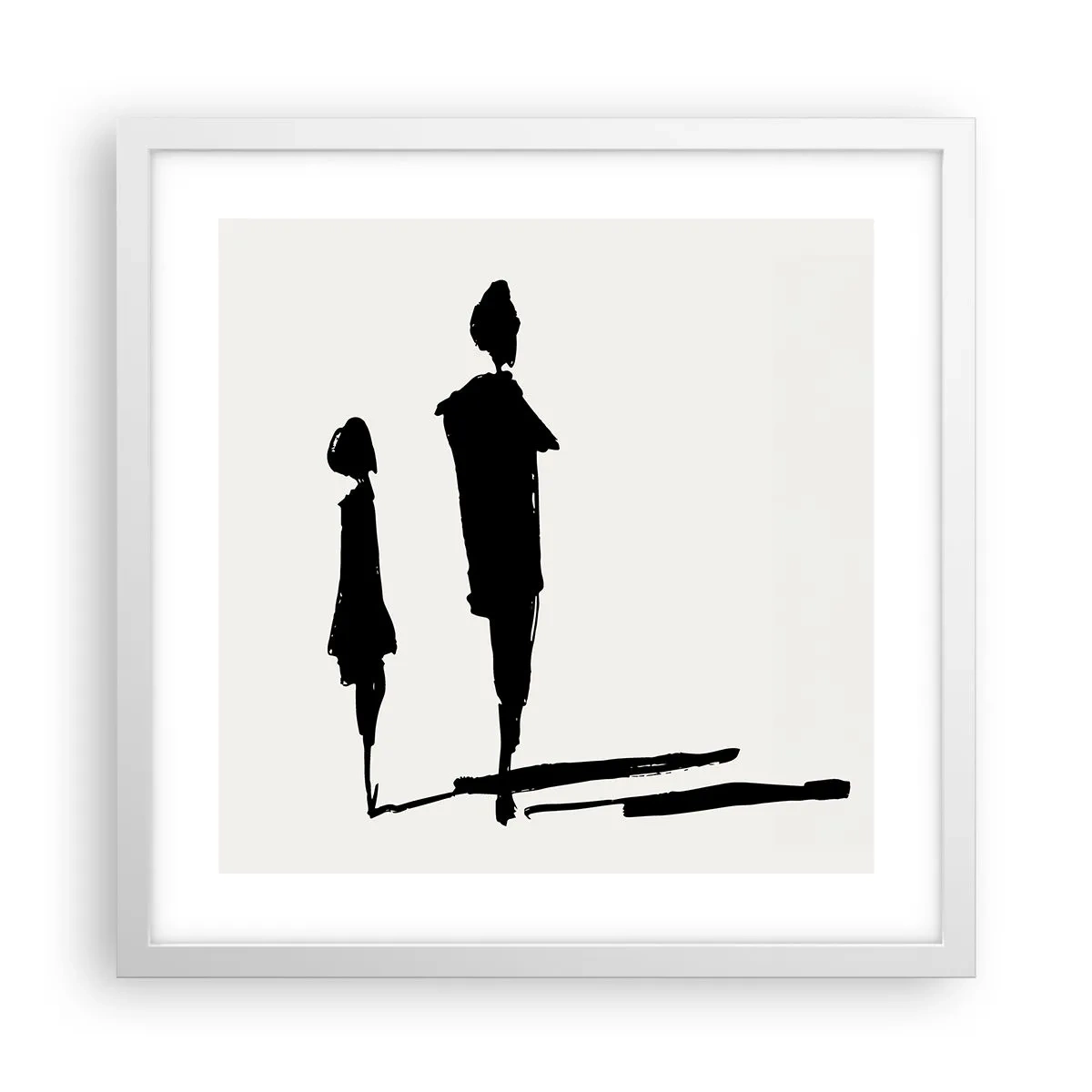 Poster în ramă albă - Cu siguranță împreună? - 40x40 cm