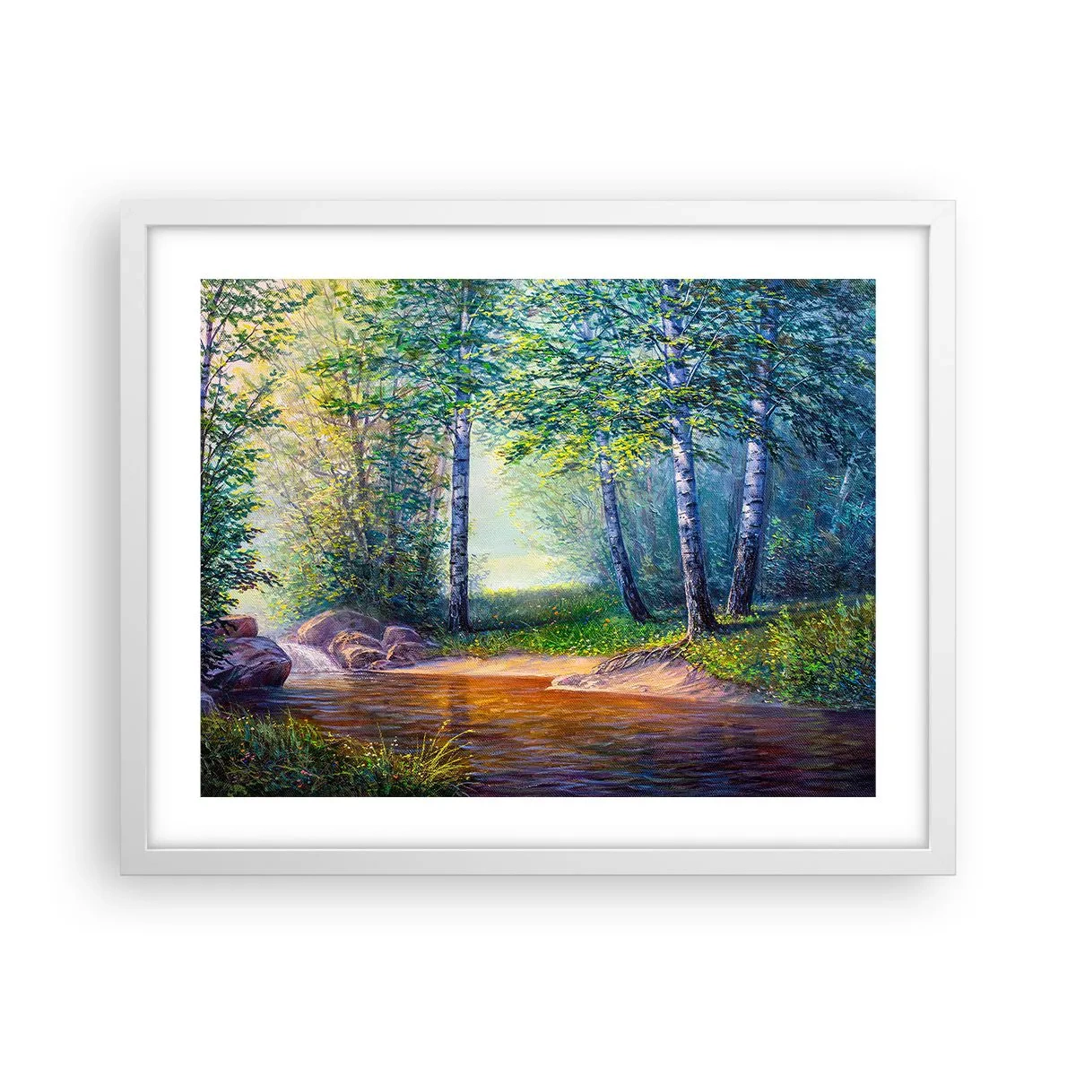 Poster în ramă albă - Cadru idilic - 50x40 cm