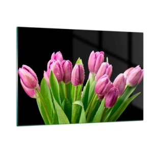 Tablou pe sticlă - Bucurie de liliac de primăvară - 120x80 cm