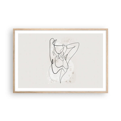 Poster în ramă de stejar deschis - Arta seducției - 91x61 cm