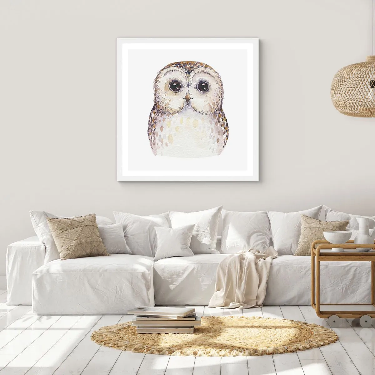 Poster în ramă albă - Uită-te în ochii mei - 30x30 cm