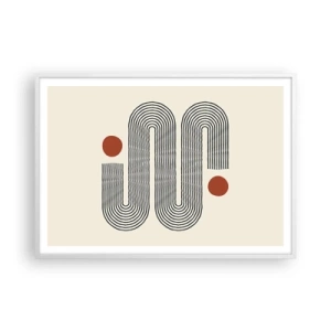 Poster în ramă albă - De la început până la sfârșit - 100x70 cm