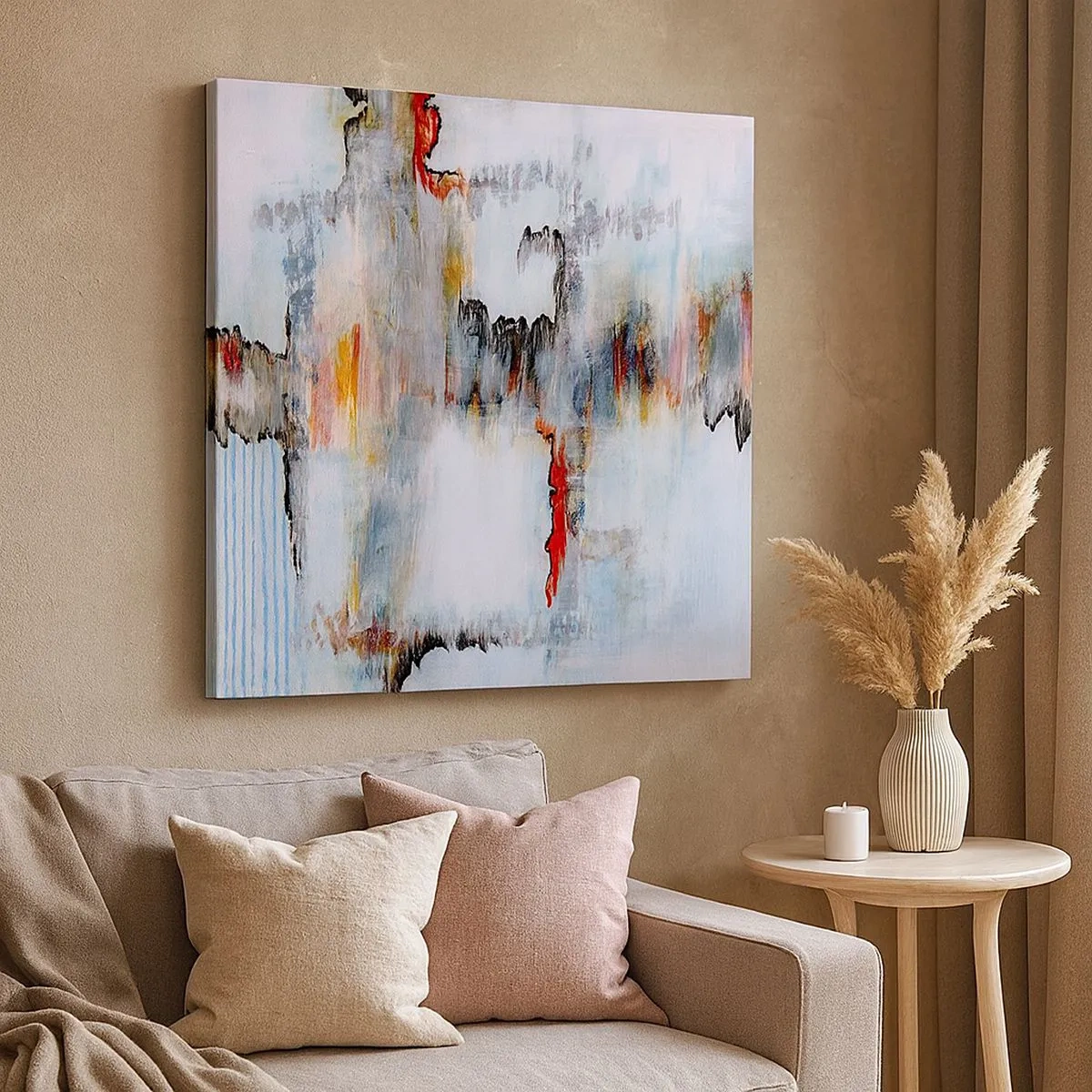 Tablou pe pânză - Cu bățul pe apă - 30x30 cm