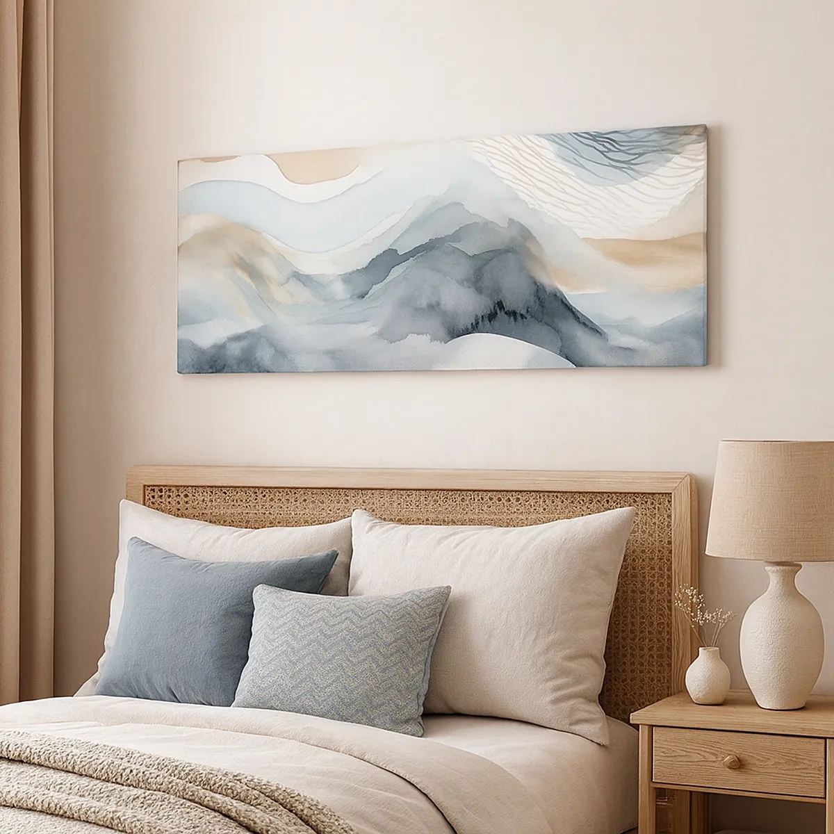 Tablou pe pânză - Abstracție de zăpadă și ceață - 30x30 cm