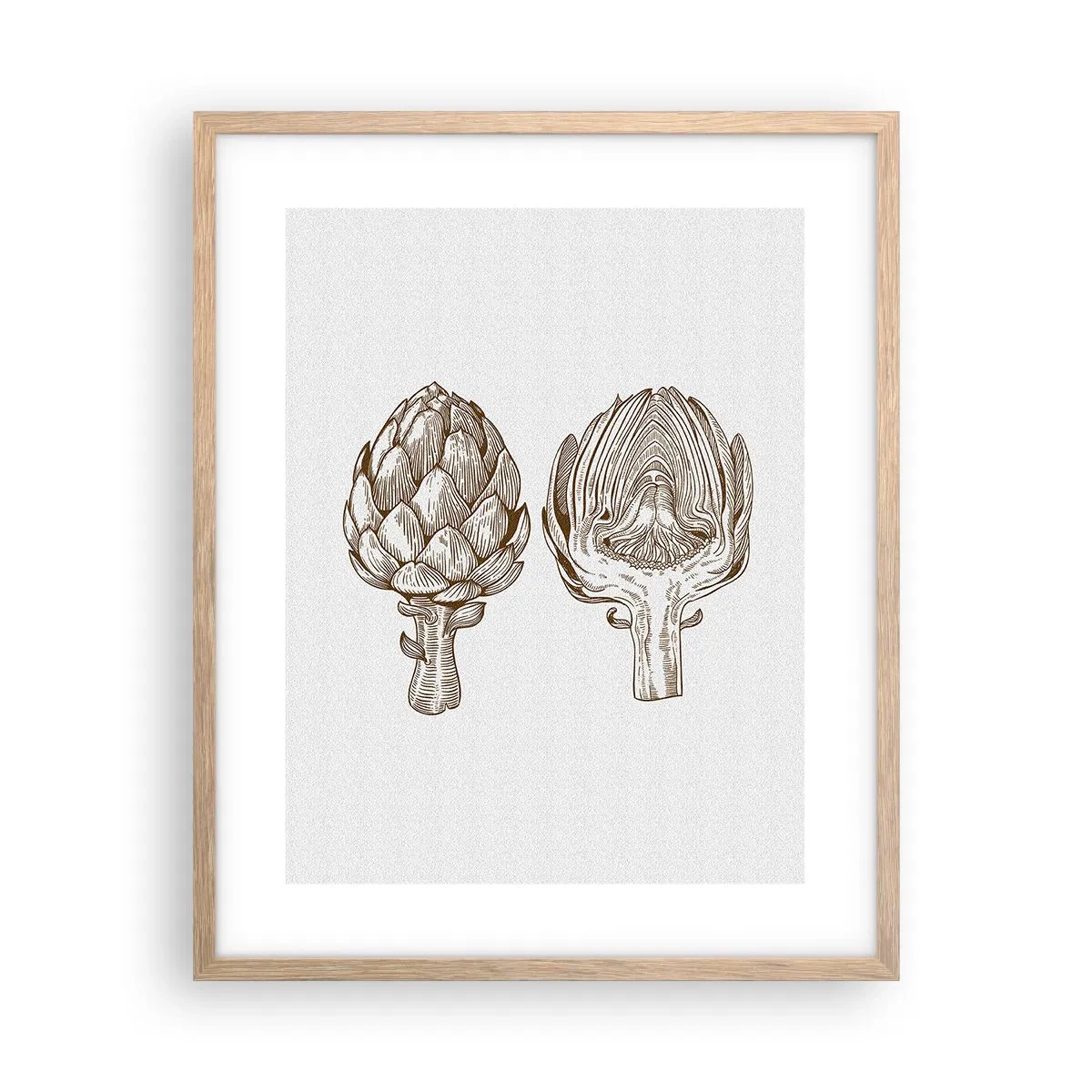 Poster în ramă de stejar deschis - Lecție de anatomie - 40x50 cm