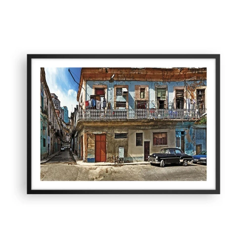Poster în ramă neagră - Sentimente cubaneze - 70x50 cm