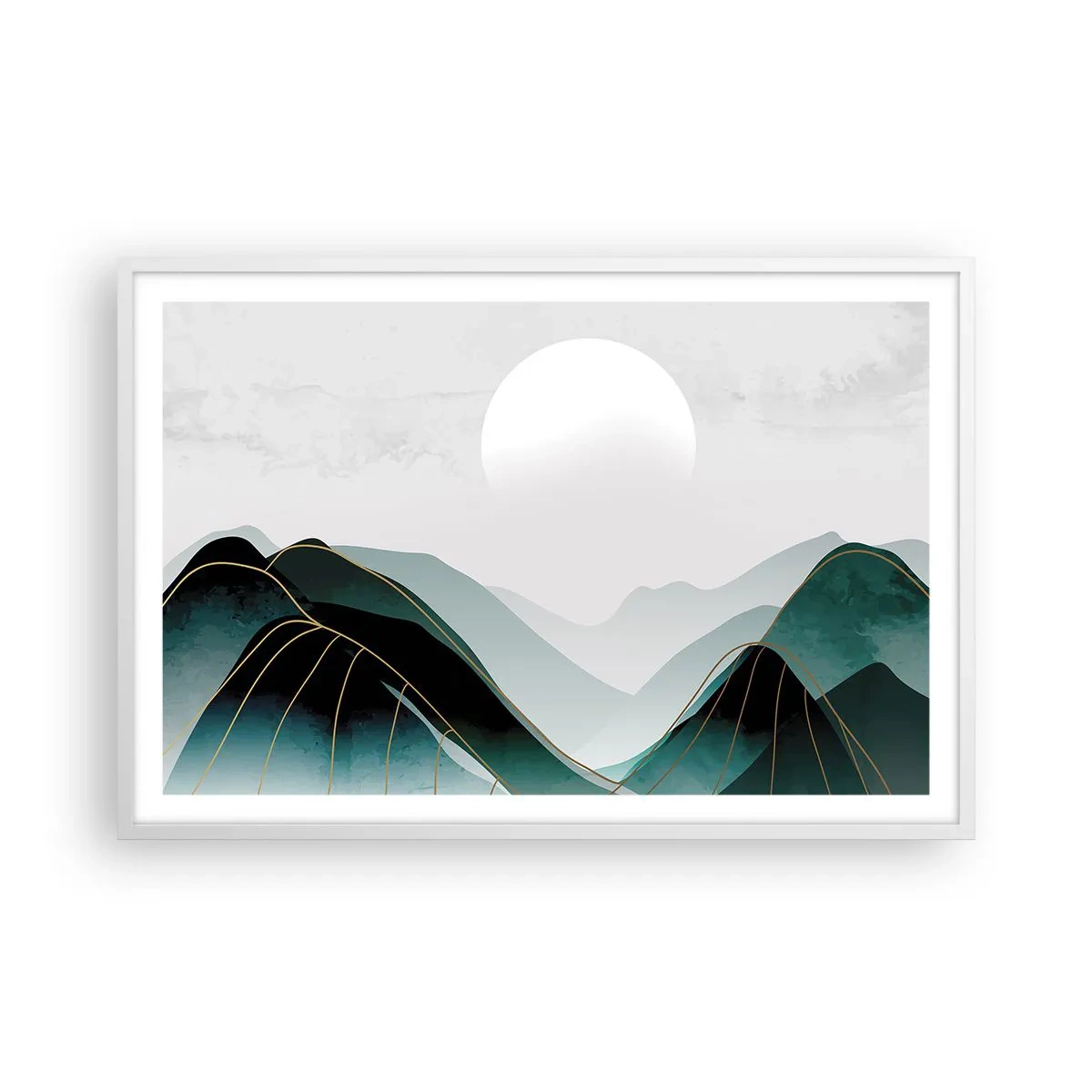 Poster în ramă albă - Măreție deplină - 91x61 cm