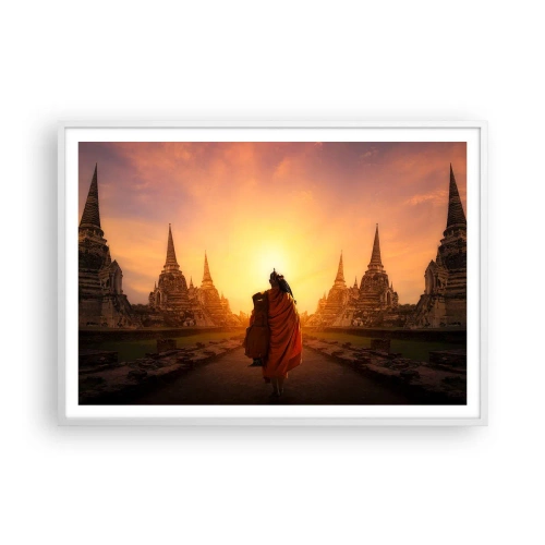 Poster în ramă albă - În pace prin eternitate - 100x70 cm