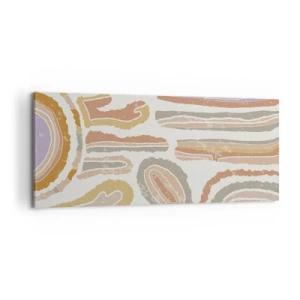 Tablou pe pânză - Secțiuni colorate - 100x40 cm