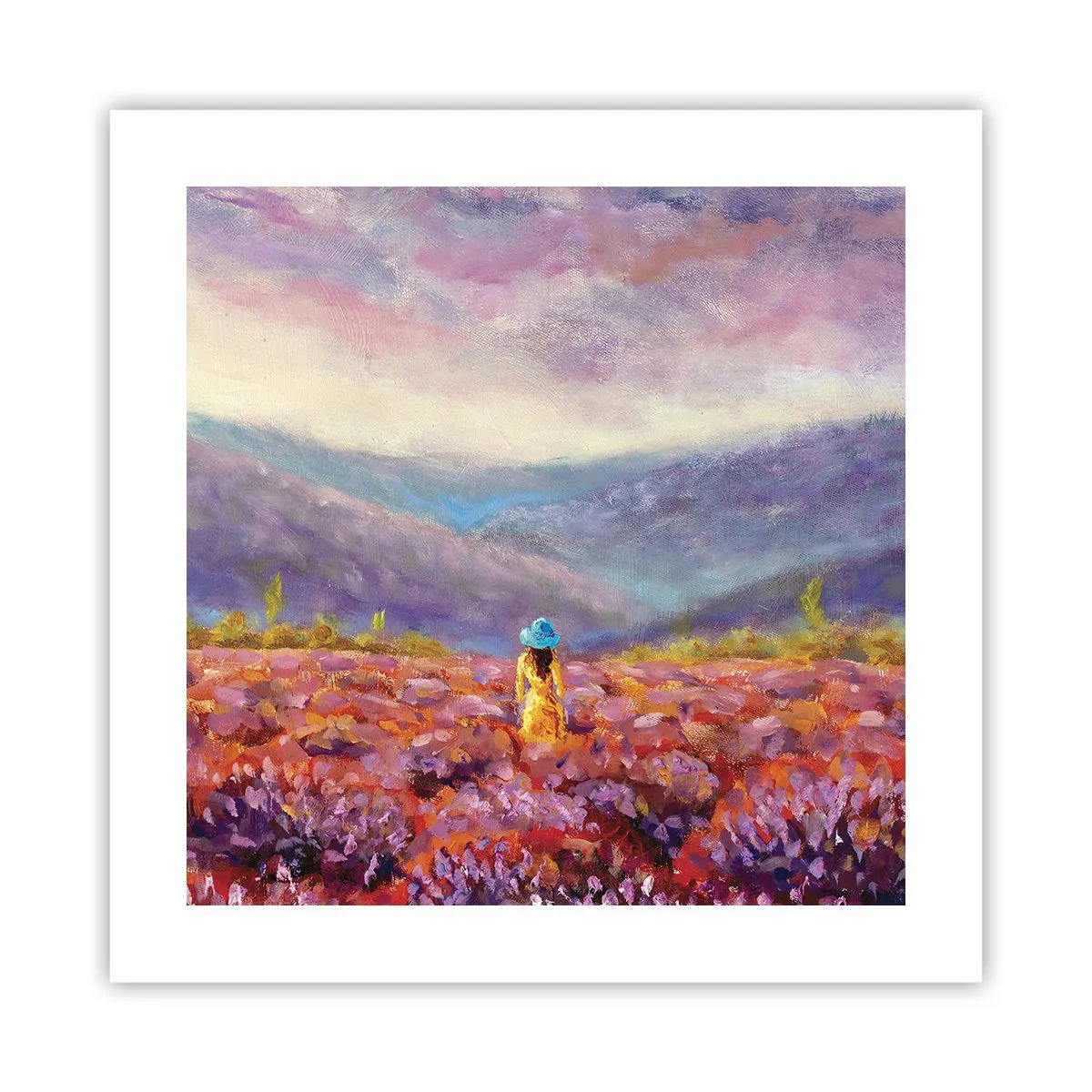 Poster - Într-o lume de lavandă - 40x40 cm