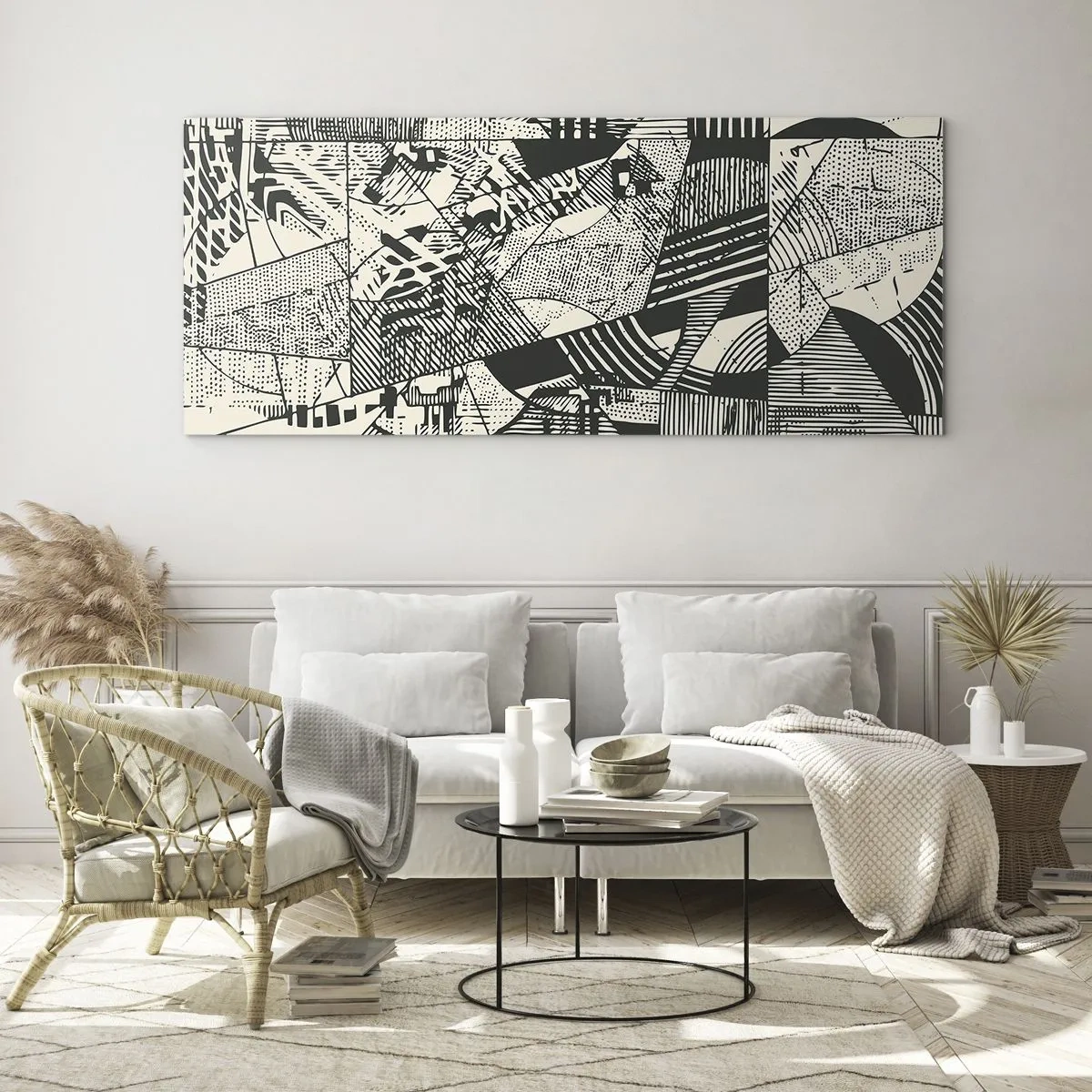 Tablou pe sticlă - Dinamica de astăzi - 140x50 cm