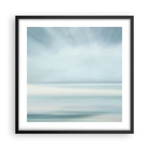 Poster în ramă neagră - Liniște până la orizont - 50x50 cm
