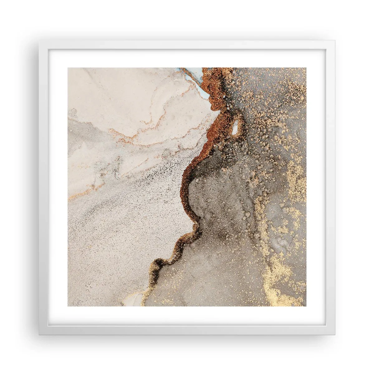 Poster în ramă albă - La granița culorilor - 50x50 cm