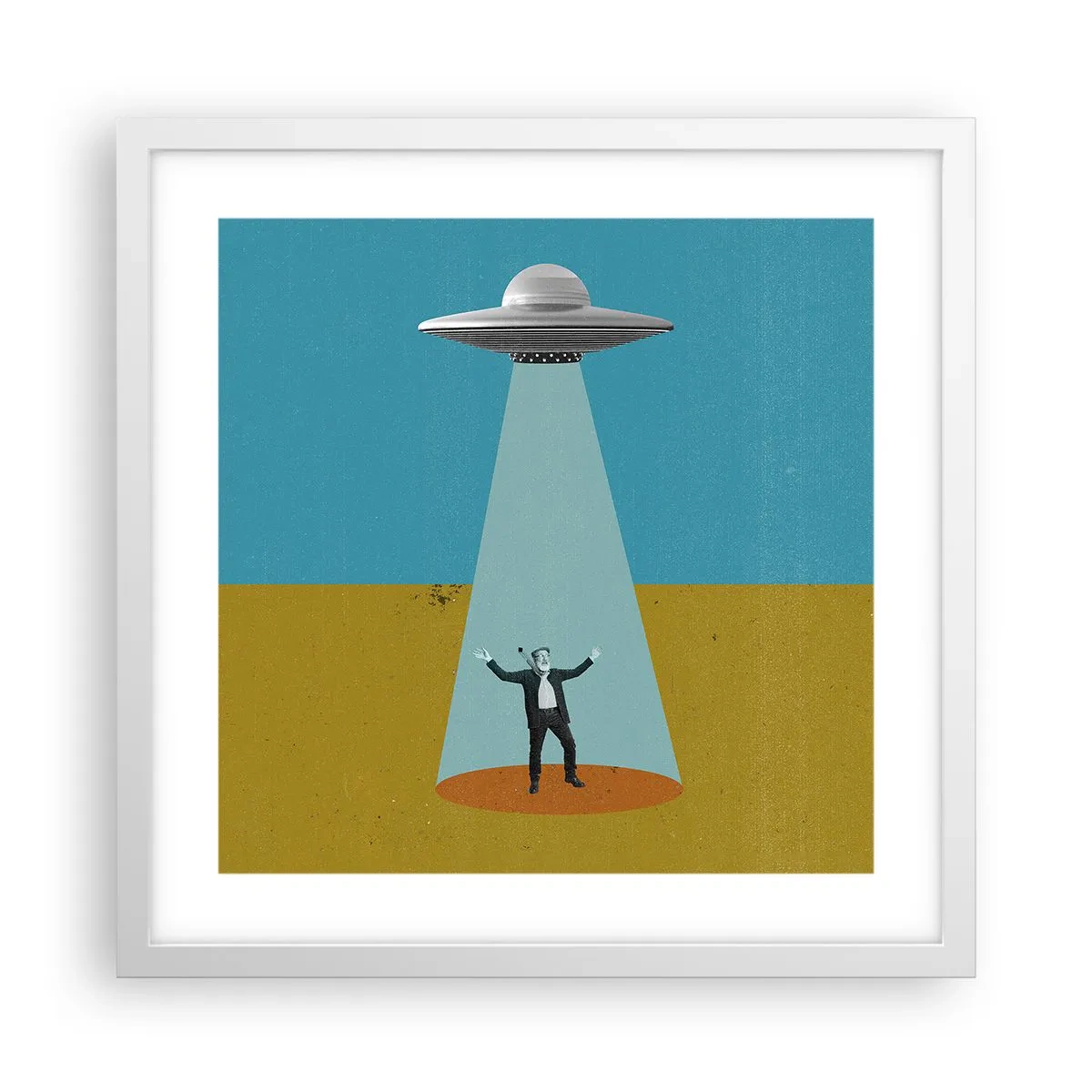 Poster în ramă albă - Întâlnire de gradul III - 40x40 cm