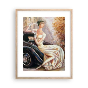 Poster în ramă de stejar deschis - Eleganță retro - 40x50 cm
