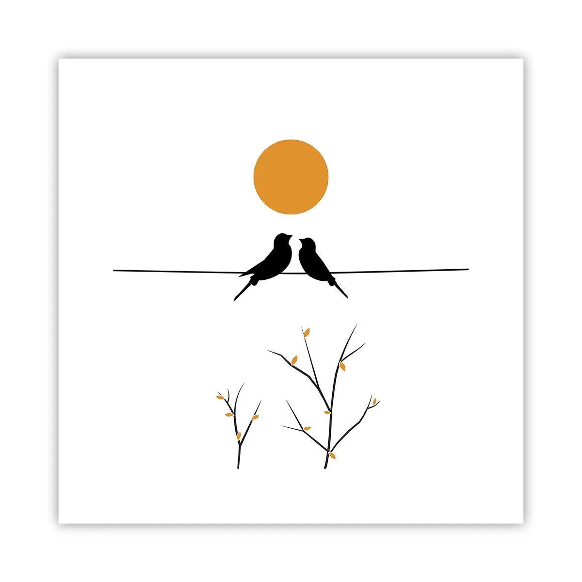 Poster - Seară cu privighetori - 30x30 cm