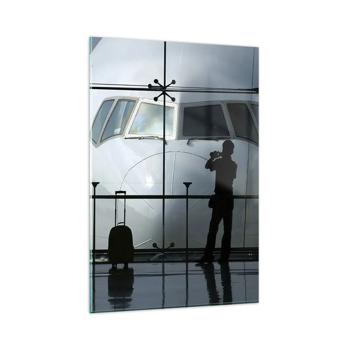 Tablou pe sticlă - Vis a vis la aeroport - 80x120 cm