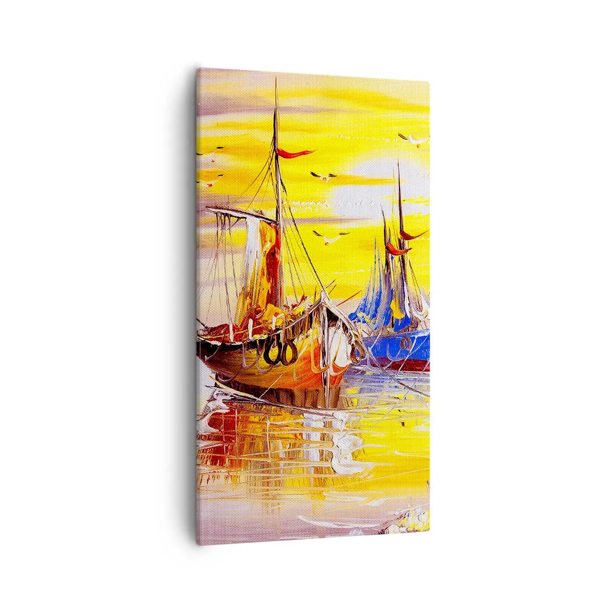 Tablou pe pânză - O binemeritată odihnă în port - 55x100 cm