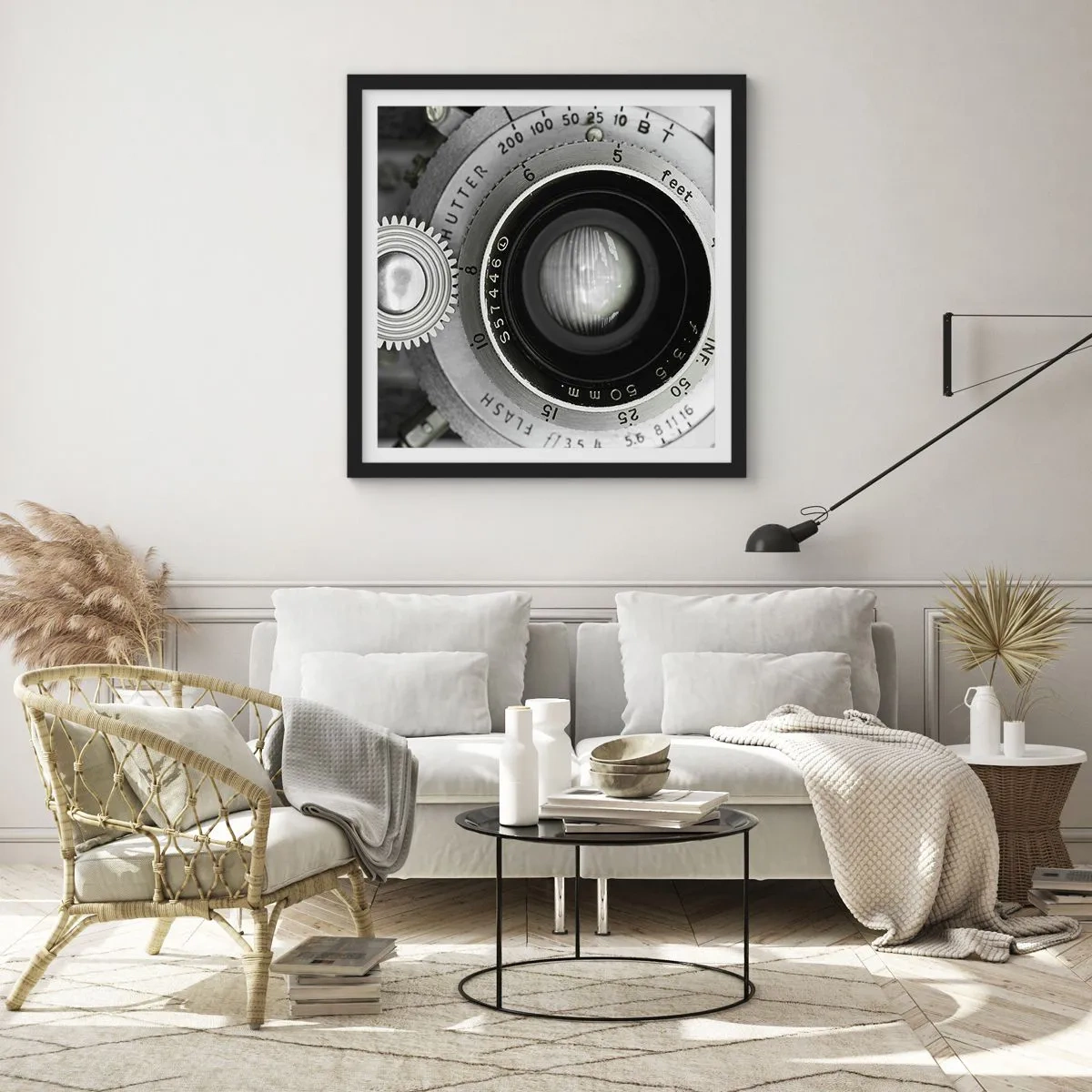 Poster în ramă neagră - Povestea de la Hollywood - 50x50 cm