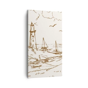 Tablou pe pânză - Schiță de amintiri de vară - 45x80 cm