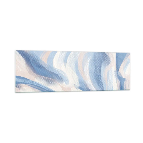 Tablou pe sticlă - Undele albastre - 160x50 cm