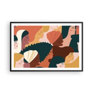 Poster în ramă neagră - Numai feminitate - 91x61 cm
